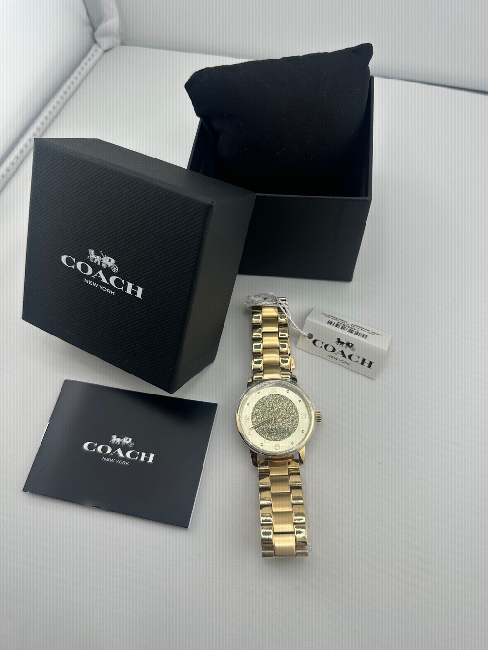 Coach Gold-Tone Glitter Dial Watch - Picture 5 of 6